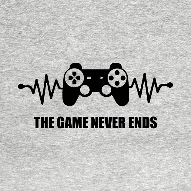 game never ends heartbeat controller gamer quote gaming by jodotodesign